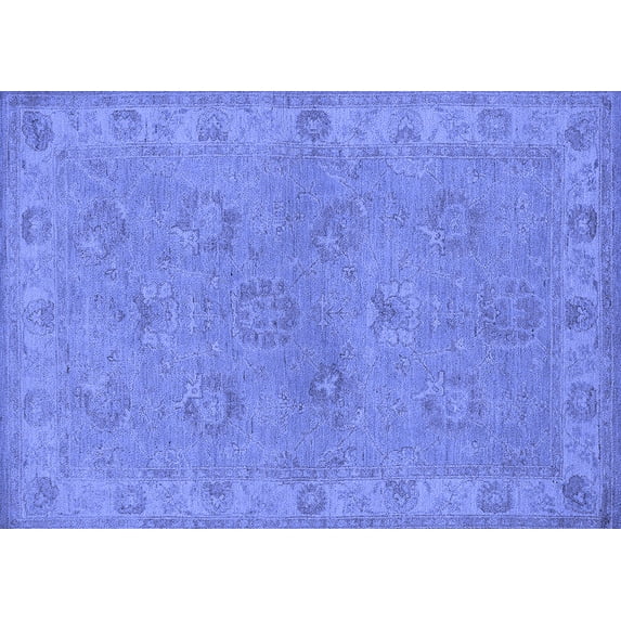 Ahgly Company Indoor Rectangle Oriental Blue Traditional Area Rugs, 5' x 8'