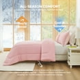 thumbnail image 4 of Bestier Pink Full Size Comforter Set | 3-Piece Soft & Fluffy Sorona Plant-Based Fiber All Season Bedding with Pillowcases, Skin-Friendly, Wrinkle Resistance, Moisture Wicking, 4 of 8
