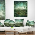 thumbnail image 4 of Designart Green Forest Glade - Landscape Printed Throw Pillow - 16x16, 4 of 5