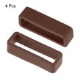 thumbnail image 3 of Uxcell Watch Band Strap Loops Silicone for 26mm Width Watch Band, Brown 4 Pack, 3 of 5