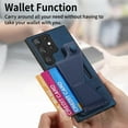 thumbnail image 4 of Wallet Case for Samsung Galaxy S25 Ultra/S25 Plus/S25, Sliding Rail Bracket Case with Card Slot Anti-fingerprint Shell, 4 of 7