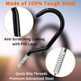 thumbnail image 7 of 4 Pack Heavy Duty Bike Hooks - Screw in Bike Hangers for Garage Ceiling and Wall - Bicycle Storage and Hanging Wall Mount Hanger Black$$Tools & Hardware Other, 7 of 7