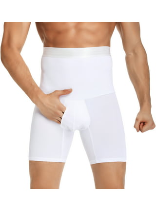 Men'S Compression High Waist Boxer Shorts Tummy Slim Body Shaper Fitness  Girdle Pants