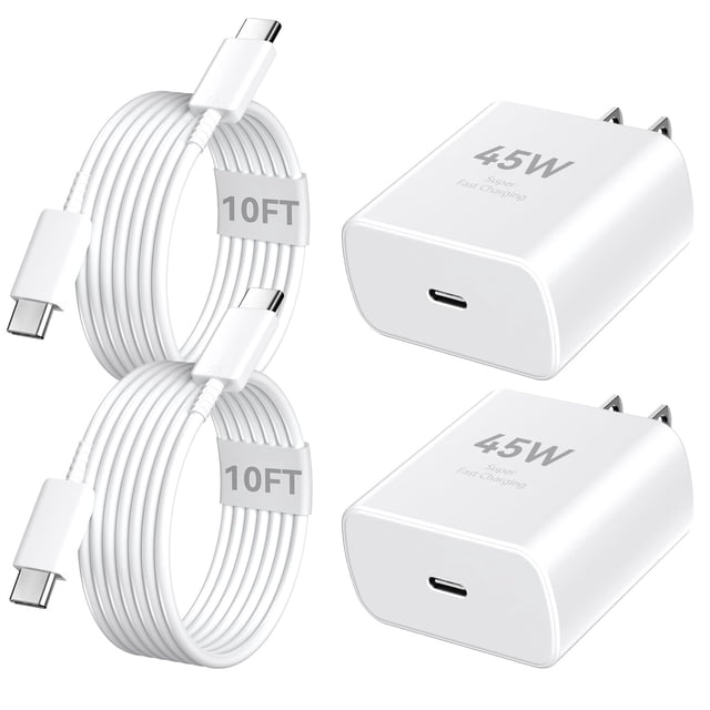 Cargador Auorld USB C superrápido de 45 W para iPhone 16 Pro Max