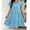 Blue, variant on asdoklhq Summer Dresses for Women Short Sleeve Fashion Women's Summer Solid Camis Short Sleeve Round-Neck Dress Red 2X