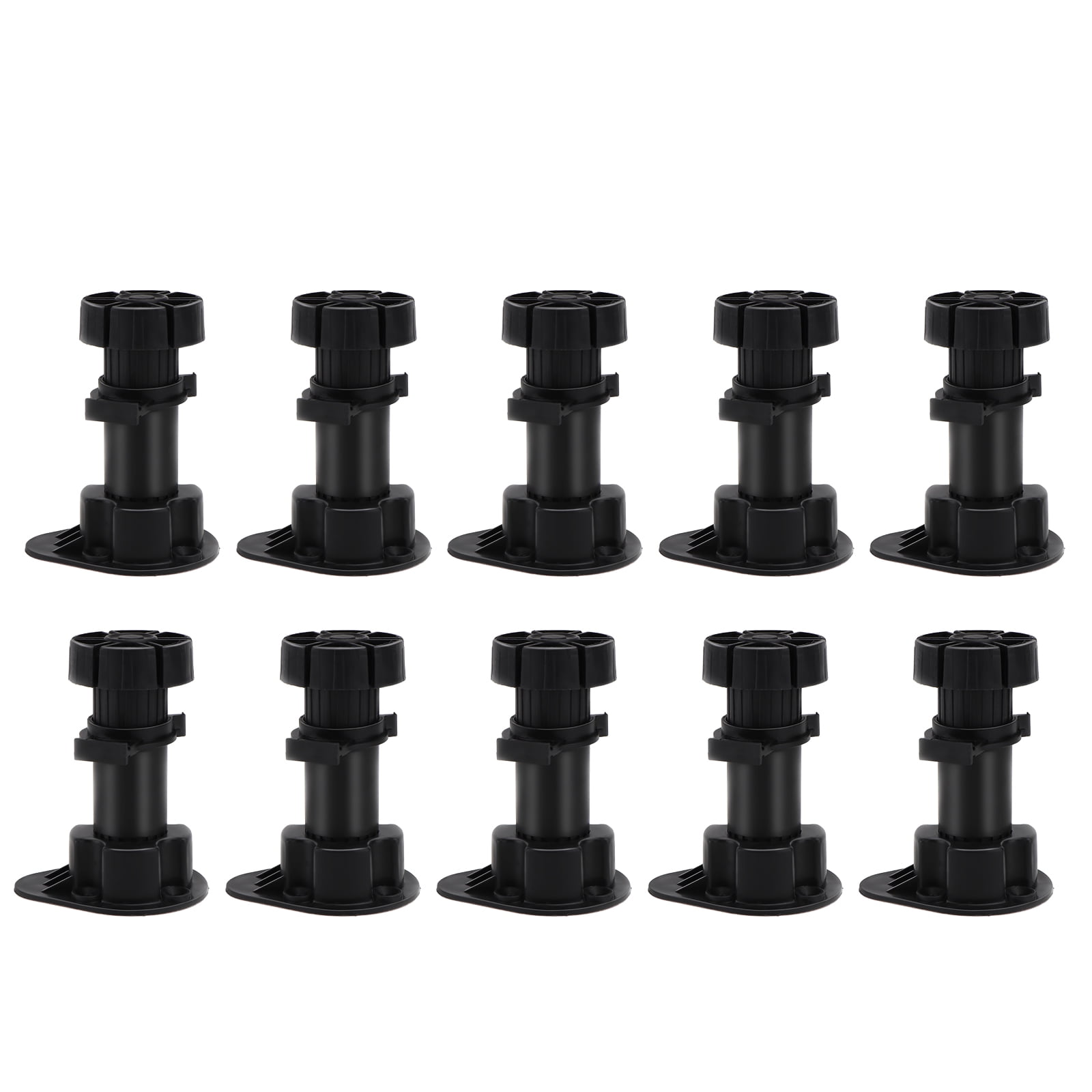 TINKSKY 1 Set 10 Pcs 10cm Plastic Adjustable Feet Sofa Feet