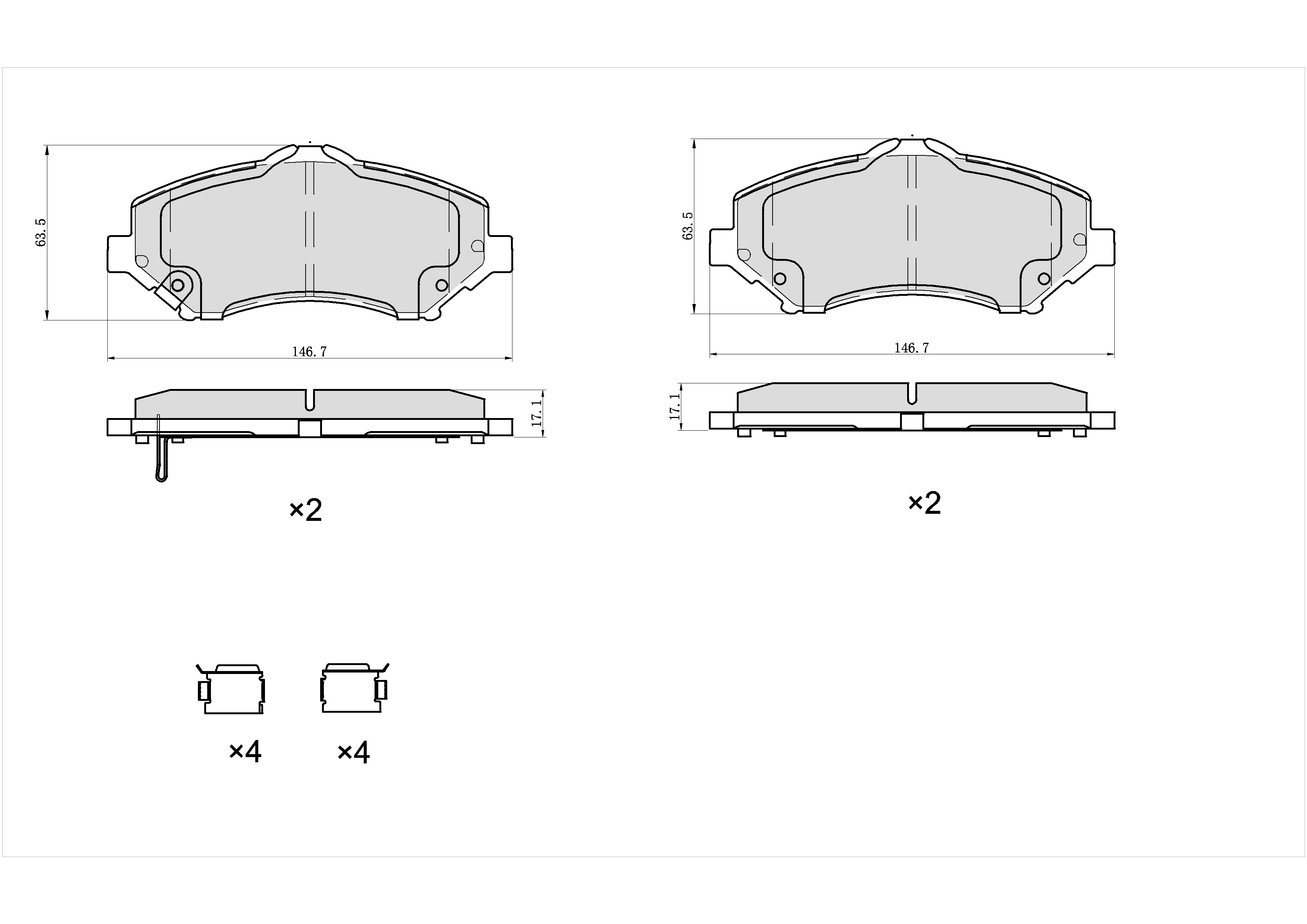 Winstop Brake Pad Set, Front WS.1273.0.C, Jeep Wrangler 2017-2007