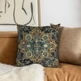 thumbnail image 5 of Boho Throw Pillow Covers 16x16 inch Set of 2,Bohemian Vintage Carpet Pattern Antique Ethnic Decor Double Sided Pattern Cushion Cover Soft Pillow Case Living Sofa Room Bed Square Pillow Cover, 5 of 7