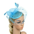 thumbnail image 2 of MESSUEN Fascinator Hat Fascinators Hats for Women Womens Dress Hats Womens Tea Party Hat Women's Church Hats Women Hats Fashion Tea Party Hats for Girls Blue One Size, 2 of 5