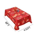 thumbnail image 3 of Rectangle Christmas Tablecloth for Dining Room Banquet Party, Washable Water Resistant Microfiber Material, Festive Design for Holiday Decor, Ideal for Kitchen or Event Use, 3 of 6
