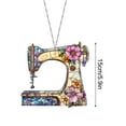 thumbnail image 3 of Christmas Ornament under $5! Yannianjz Vintage Sewing Machine Acrylic Suncatcher Stained Glass Effect Window Car Hanging Christmas Ornament Indoor Outdoor Decor Sun Catcher Panel for Sewing Lover, 3 of 5