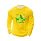 thumbnail image 5 of Ceisia Men's Mardi Gras Glitter Crown Print Waffle Knit Crew Neck Long Sleeve T-Shirt Gift, 5 of 5