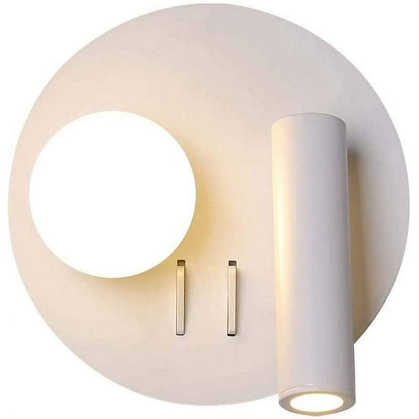 Aplique de pared moderno para interiores, aplique de pared LED brillante, lámparas ajustables, aplique de pared de esquina de 360 ° adecuado para pasillos, escaleras, mesitas de noche de hotel, sala