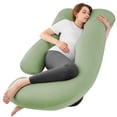 thumbnail image 1 of Almohada de Embarazo en Forma de U Sasttie 145x70 cm Verde Fresco, 1 of 7