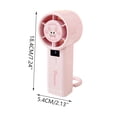 thumbnail image 3 of Linnome Cartoon Printed High Speed Fan USB Rechargeable Hanging Desktop Handheld Powerful Wind 7.24x2.12in Pink, 3 of 7