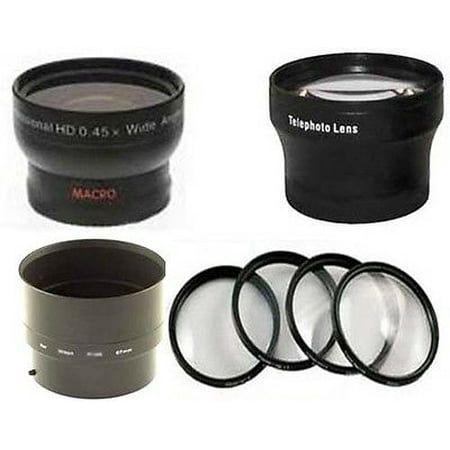 Wide Lens + Tele Lens + Close Up Set + Tube bundle for Nikon Coolpix P530 & (Best Close Up Lens For Nikon)