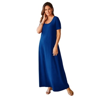 fitted lace wedding dress Plus Size Midi Dress for Women V Neck 3/4 Sleeve Casual Swing Loose A-Line  Dresses main image 1