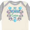 thumbnail image 4 of Inktastic My Nonna Loves Me with Flowers and Hearts Boys or Girls Long Sleeve Baby Bodysuit, 4 of 5