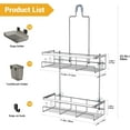 thumbnail image 6 of fdbtgysdb Shower Caddy Hanging Bathroom Organizer  Rustproof Shelf for Inside Shower - No Drilling Racks Over Showerhead - Bath Shelves for Shampoo Soap Black, 6 of 6