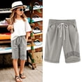 thumbnail image 2 of lnmuld Girls Solid Color Casual Shorts with Elastic Waistband and Pockets Lightweight Play & Everyday Wear Size:9-10 Years, 2 of 3