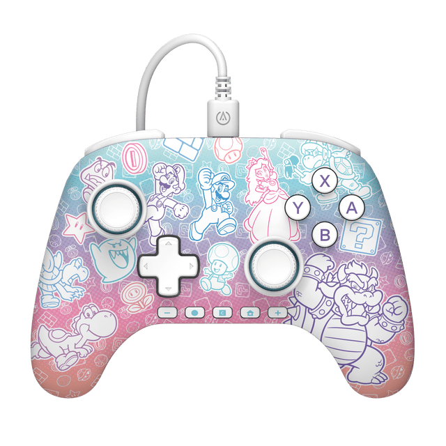 Manette câblée Advantage PowerA pour Nintendo Switch 2 - Royaume Champignon