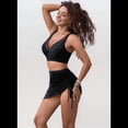 thumbnail image 4 of Conjunto de Bikini de Cintura Alta con Falda de Baño para Mujer, Color Negro, Talla L, 4 of 6