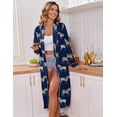 thumbnail image 3 of Ekouaer Kimono Robes for Women Long Lightweight Knit Bathrobe Shawl Soft Sleepwear Casual Ladies Loungewear, 3 of 6