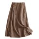 thumbnail image 1 of Vestido informal de línea A para mujer - Algodón y lino, cintura elástica, largo medio - M-XXL, 1 of 7