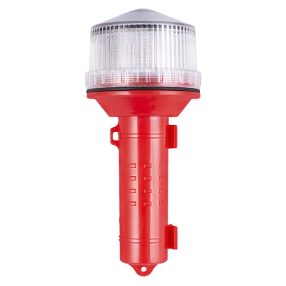 Hearth & Gear Marine Signal Light Solar Powered LED Flashlight Three Color Flashing Suitable For Marine Navigation Warning And Positioning Light For Boats And Fishing Emergency Life Vest Toddler Life