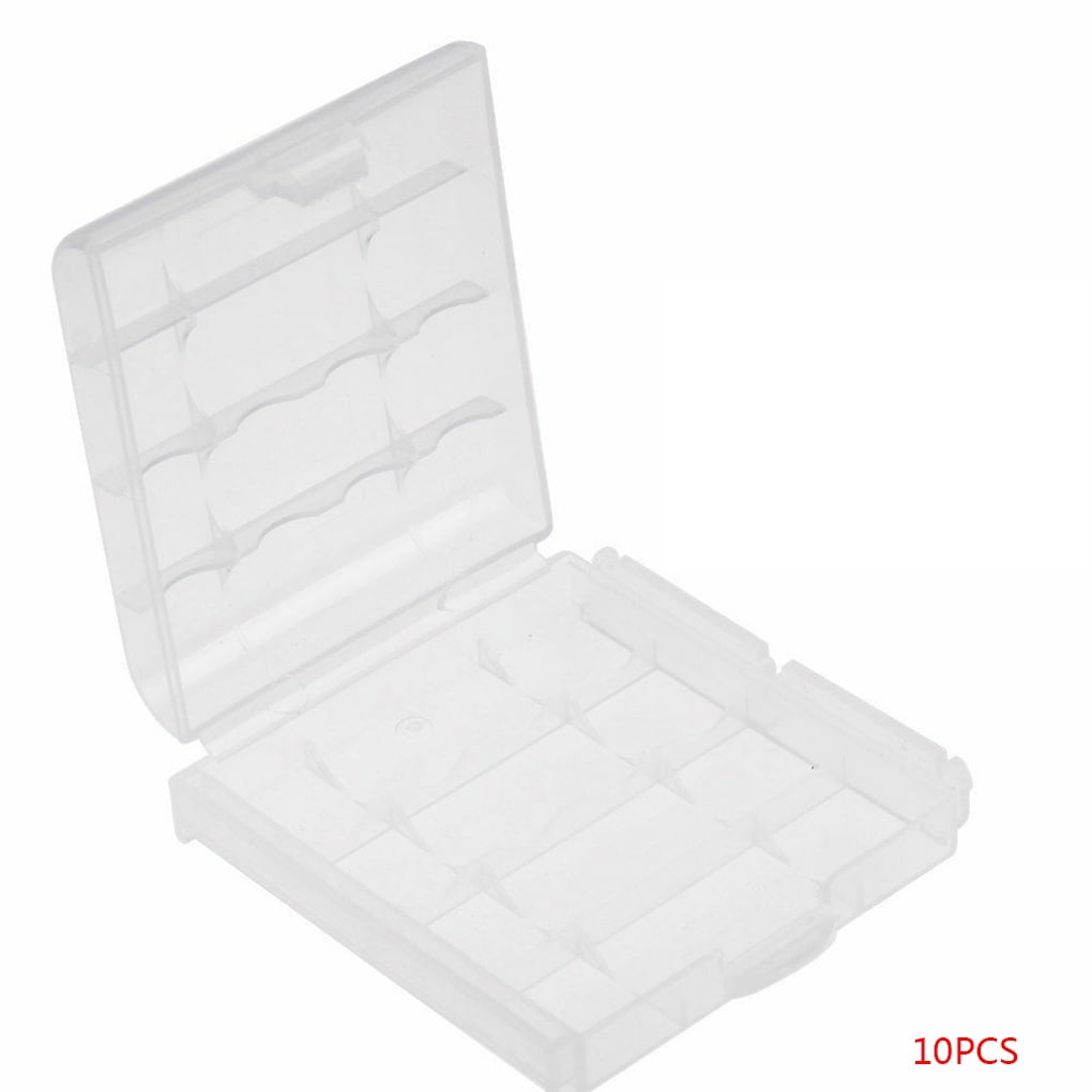 Precision Plastic Translucent Case Holder Storage Box AA AAA Battery&& ^ 