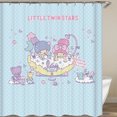 thumbnail image 1 of Cortinas de ducha Kawaii Sanrios Anime Kuromi KTs My Melody pantallas impermeables de dibujos animados con gancho accesorios de baño, 1 of 4