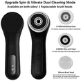 thumbnail image 6 of Facial Cleansing Sonic Facial Brush Skin Cleansing Electric Face Scrubber Exfoliator with 3 Brush Heads, 3 Speed Modes Rechargeable for Exfoliating, Massaging and Deep, 6 of 6