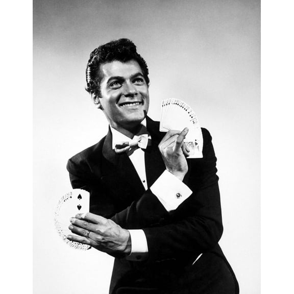Tony Curtis Poster card trick 16x24 Poster Medium Art Poster 16x24 Square Adults Western Graphic
