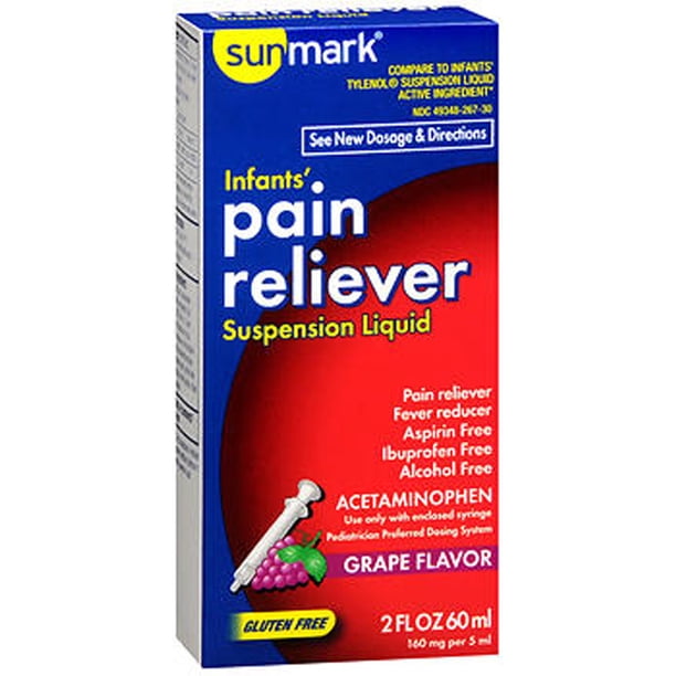 Sunmark Infants' Pain Reliever Grape Suspension Liquid, 2 Fl. Oz