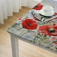 thumbnail image 4 of HAOXIT Flower Elastic Tablecloth Fitted Table Cover Square Waterproof Tablecloth, for Outdoor Picnics/Travel/Holiday/Party, Fit for Square Table 44''x44'', 4 of 7