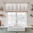 thumbnail image 2 of Retro Southwest Tier Curtains, Geometric Abstract Bohemia Native Tribal Light Filtering Kitchen Curtains, 2Pcs Rod Pocket Half Window Treatments Panels for Sink Cafe Cabinet Camper 27.5x36 Inches, 2 of 9
