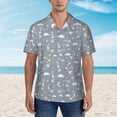 thumbnail image 2 of Susaid Sleep Rabbit Print Short Sleeve Shirts Button Down Casual Shirts Summer Beach Aloha Button Down Short Sleeve for Men ,XX-Large, 2 of 7