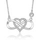 thumbnail image 2 of Collar con colgante de diamantes en forma de corazón para mujer, de plata 925, con 8 palabras digitales, estilo europeo y estadounidense, 2 of 5