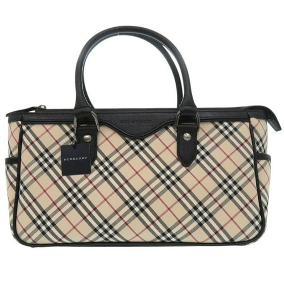Pre-Owned Burberry Nova Check Handbag Leather Cotton Multicolor 1252BURBERRY (Good)