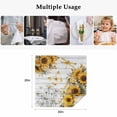 thumbnail image 5 of Farmhouse Sunflower Cloth Napkins, Vintage Daisy Butterflies Gray Wood Washable and Reusable Dinner Napkins Set of 2, Table Napkin for Kitchen Party Birthday Wedding Hotel Housewarming 20"x20", 5 of 9