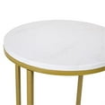 thumbnail image 5 of Flash Furniture Hampstead Contemporary End Table, White Marble/Brushed Gold, 5 of 11