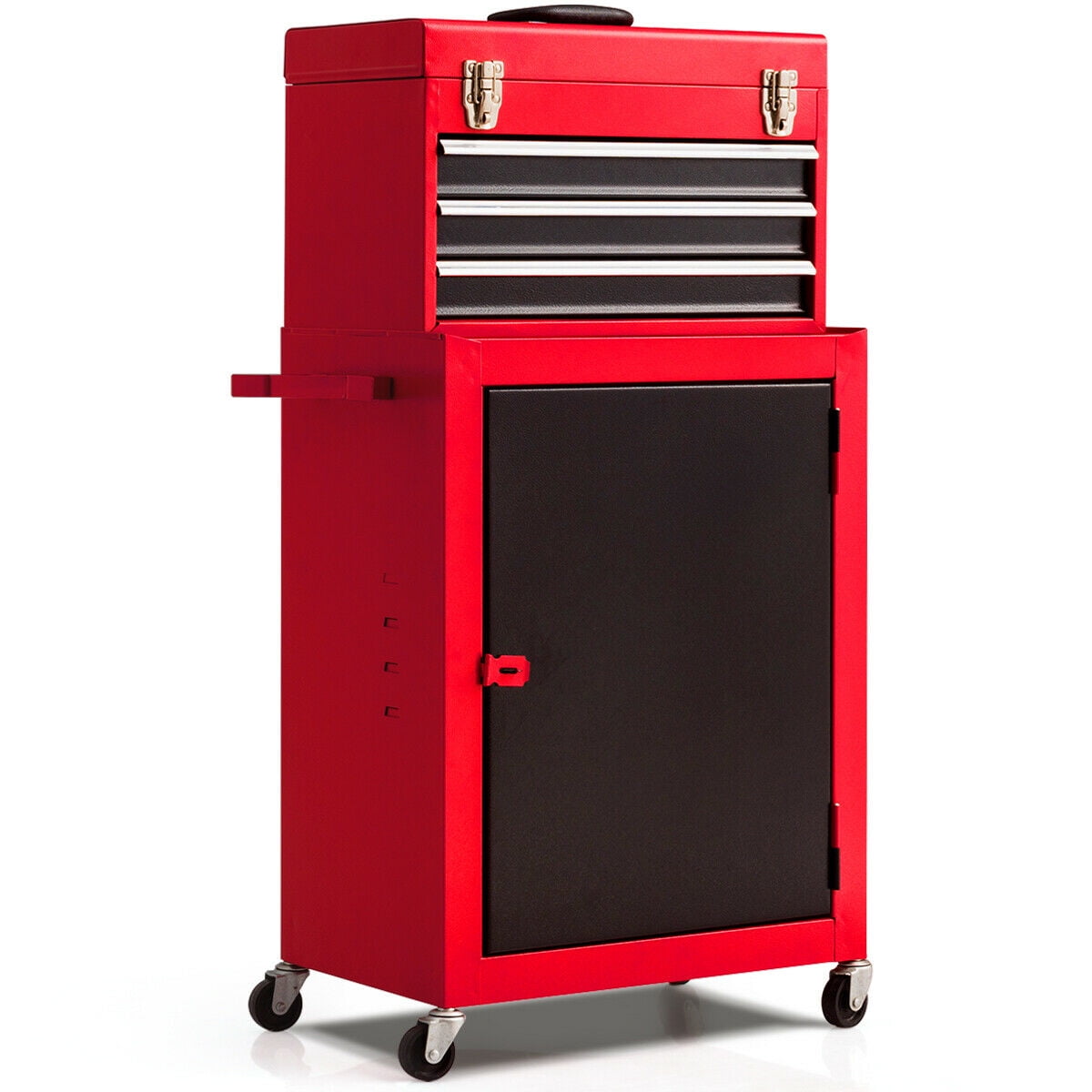 2pc Mini Tool Chest & Cabinet Storage Box Rolling Garage Toolbox Organizer New 