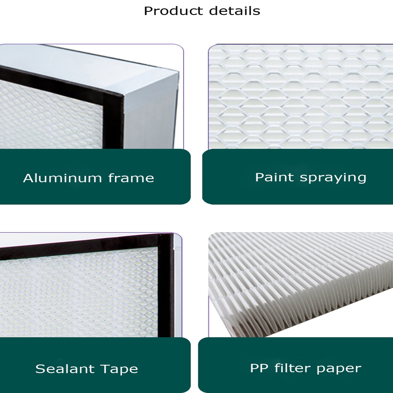 Dust Free Room Vertical Laminar Workshop High Efficiency HEPA Filter for Lab Use