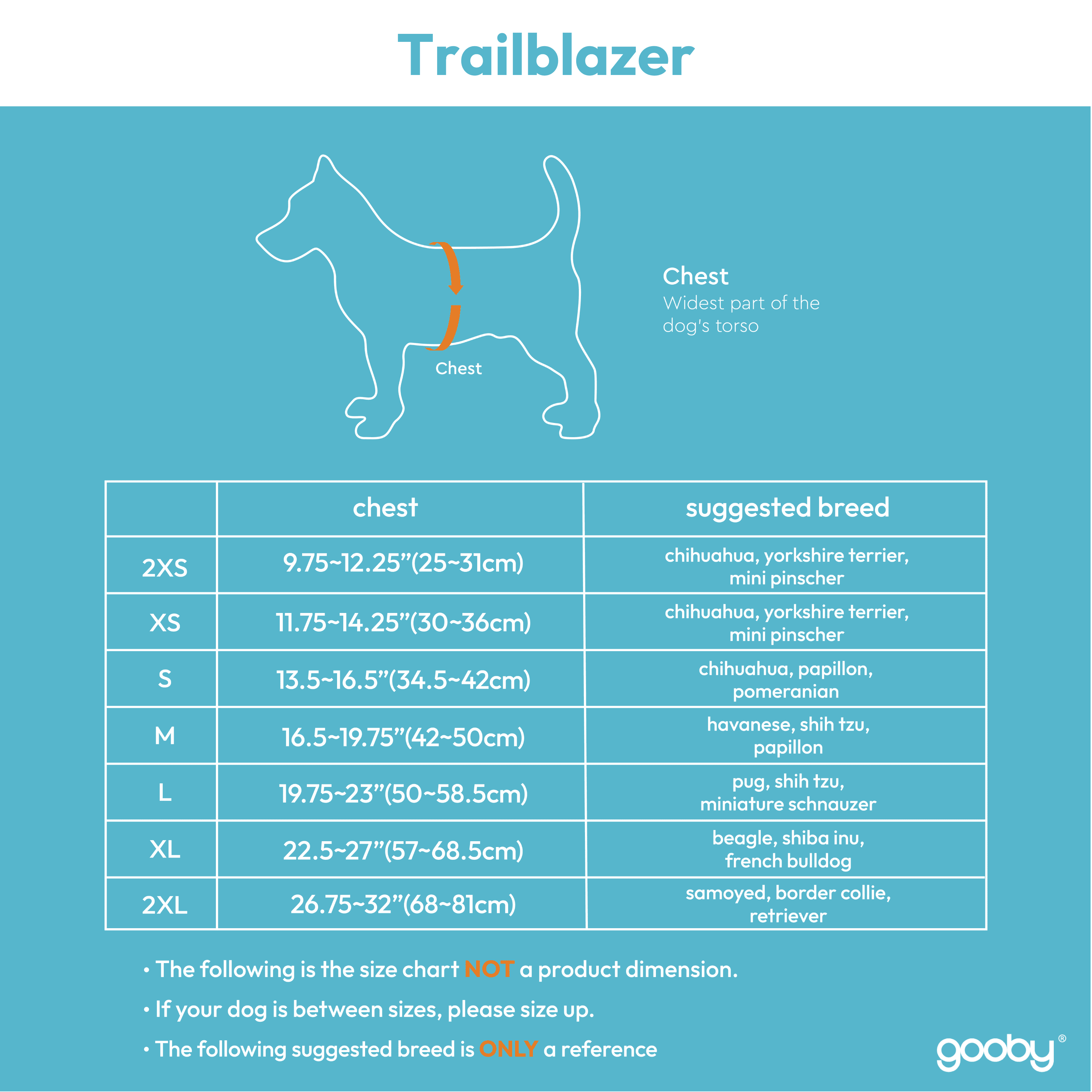 Gooby Trailblazer Harness - Celestial, Medium - Comfortable Maximum Padding Shock Absorbing No Pull Dog Harness with Easy-Snap & Swivel Buckles for Small Dog and Medium Dog
