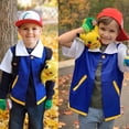 thumbnail image 5 of Pokemon niños Cosplay creativo Ash Ketchum chaqueta azul figura de Anime juego de rol ropa de espectáculo conjunto de gorra y guantes de entrenamiento, 5 of 5