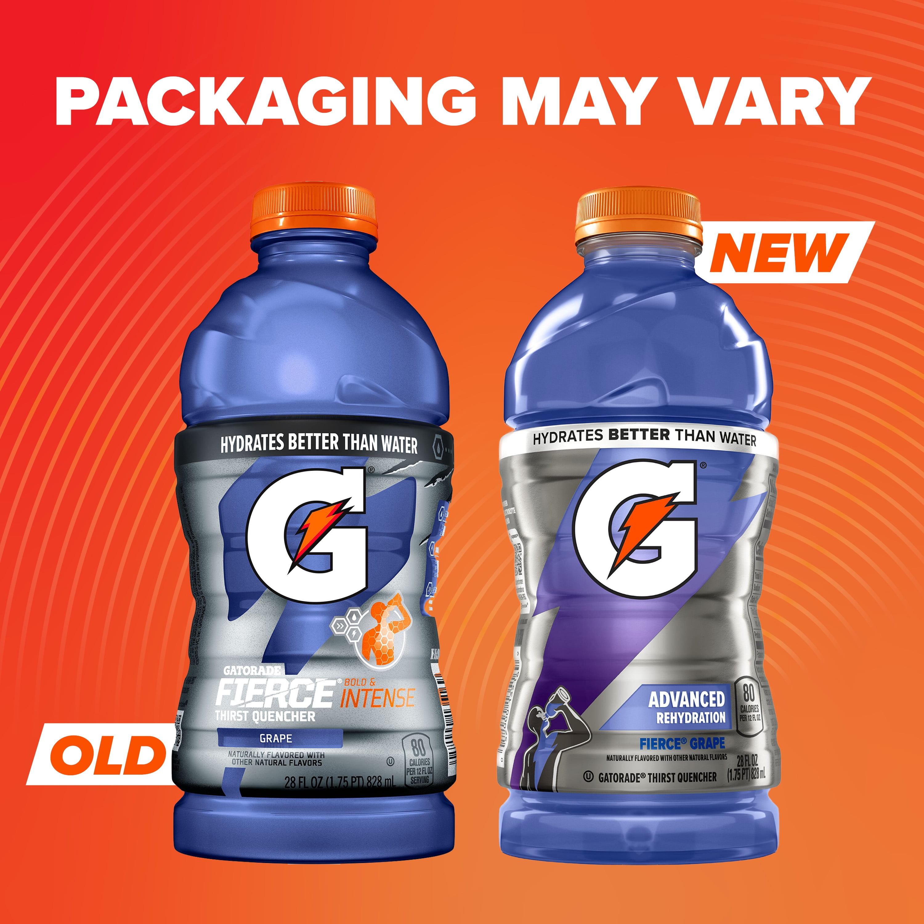 Gatorade Thirst Quencher Fierce Grape Bottled Sports Drink, 28 fl oz, 1 Count Bottle
