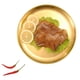 thumbnail image 3 of BBQ Thick Round Plate BBQ Plate Golden Cafe Fruit Plate, 3 of 5