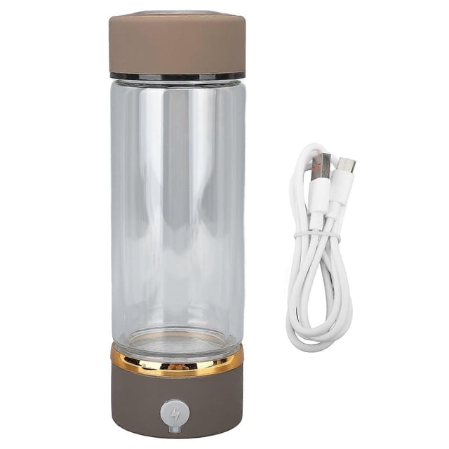 Hydrogen Rich Water Bottle Portable Rechargeable Health Quantum Hydrogen Water Cup for Home Travel Office Coffee Color