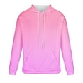 thumbnail image 3 of Wavsuf Mens Hooded Sweatshirts Plus Size Gradient Graphic Pullover Pink Tops Size S, 3 of 4