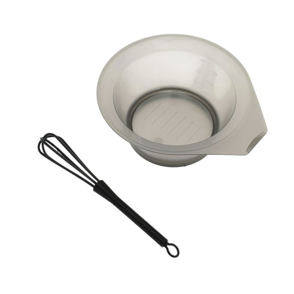 Unique Bargains 1 Set Portable Hair Dye Color Bowl Kit for Bathroom Vanities Black Gray Plastic